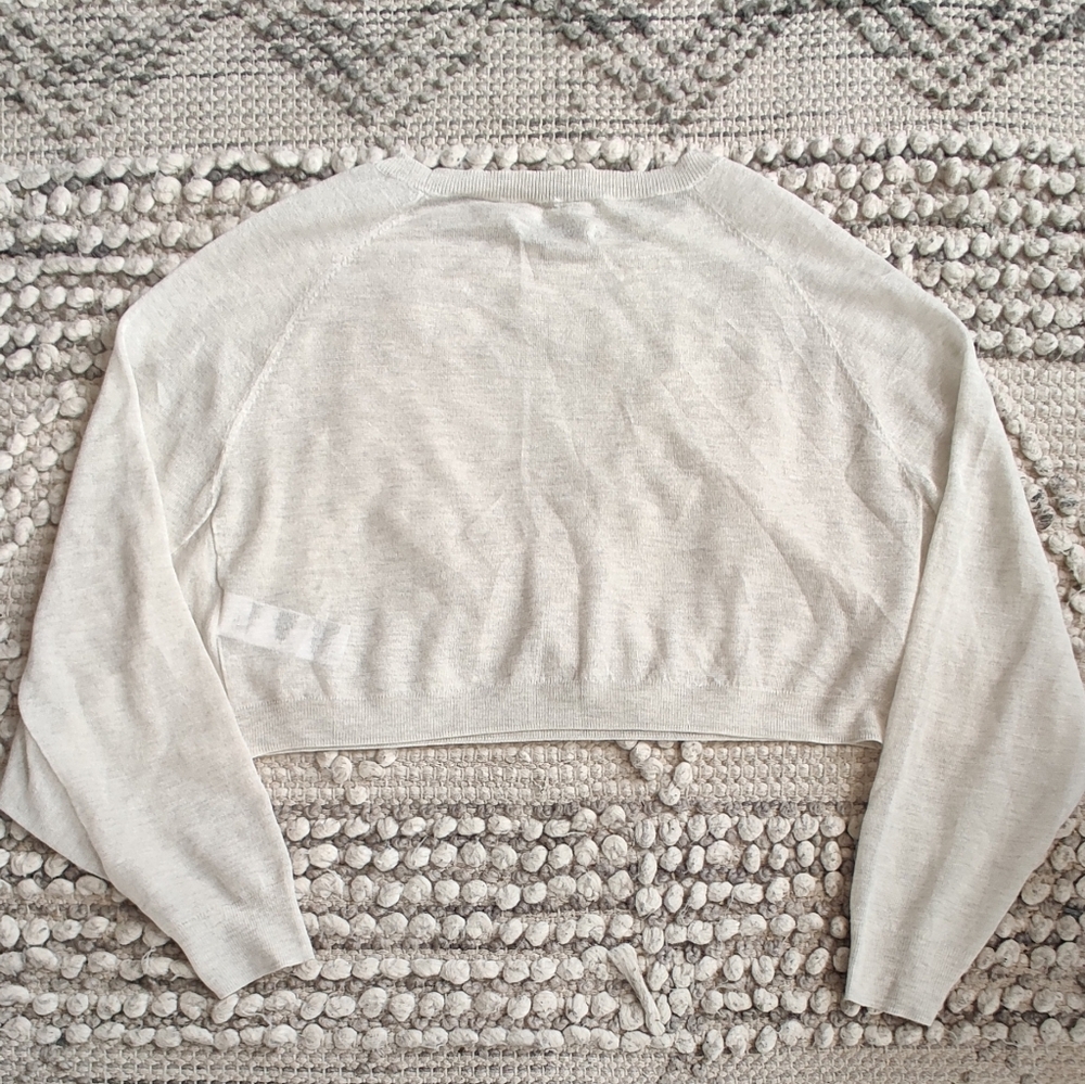 All Saints Mali Crew Neck Sweater In Light Gray Size Medium - Picture 6 of 8